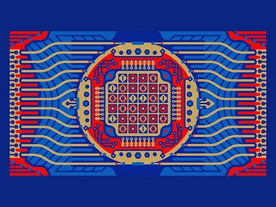 Into the quantum future illustration phisics quantum science