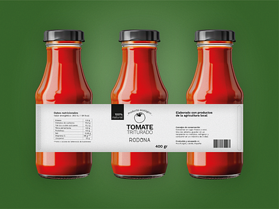 Eco-label for tomato sauce brand brand identity branding clean design design eco branding graphic design green identity label label design local product logo logo design minimal design recycled materials sustainable branding sustainable design visual identity