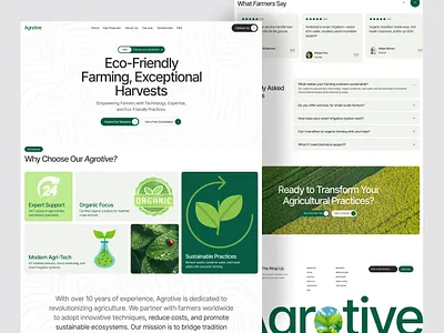 Agrotive | Agriculture Landing page agriculture agro clean eco friendly farm fresh green harvests landing page modern web website