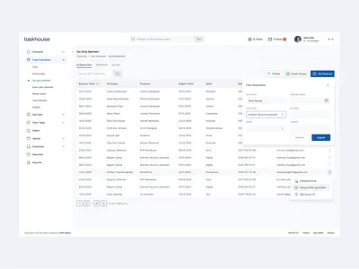 Recruitment Management Panel design list management recruitment ui ux