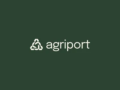 Agriport agriculture icon leaf logo nature portal simple
