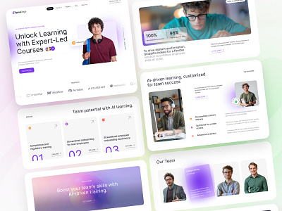 Online Learning Landing Page design distance learning ed tech edtech edtech landing page edtech website education education platform education website edutech landing page figma landing page online learning platform online lessons online school ui ui ux uidesign university ux design