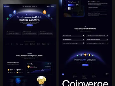 Crypto Landing Page Design app bitcoin blockchain cansaas crypto crypto landing page cryptocurrency design interface landing page saas ui ux web web app web design website