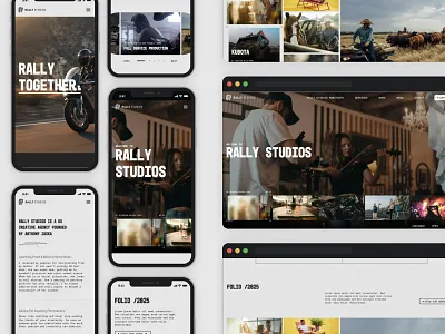 Website Design & Development for Rally Studios app branding design graphic design illustration logo typography ui ux vector