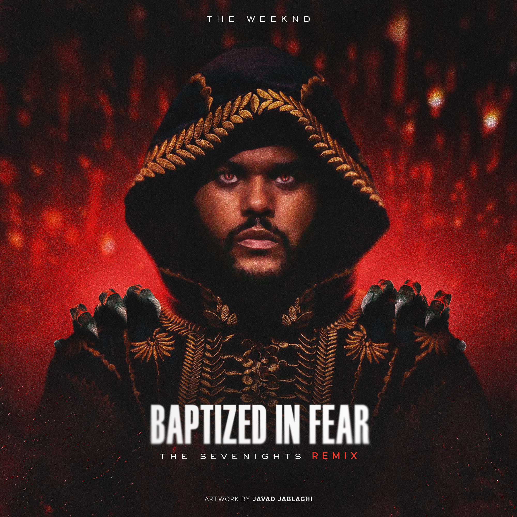 Baptized In Fear baptized in fear cover art design digital paint edit graphic design hurry up tomorrow javad jablaghi painting photomontage the weeknd theweeknd