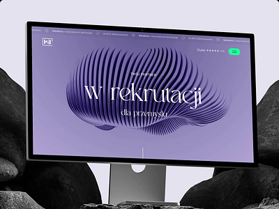 Recruitment for industry 3d animation blender carousel clean industry landing page motion parallax recruitment violet web