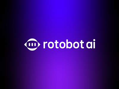 rotobot ai abstract logo ai ball branding chatbot football geometric logo logo designer minimal logo modern robot sport symbol
