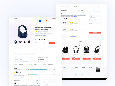 Product details for E-commerce UI ai design e commerce ui user interface design ux uxui web