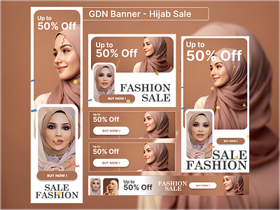 GDN Banner - Hijab Sale ad banner buy discount dress ecommerce fashion gdn google ad google display network hijab off sale sell ui
