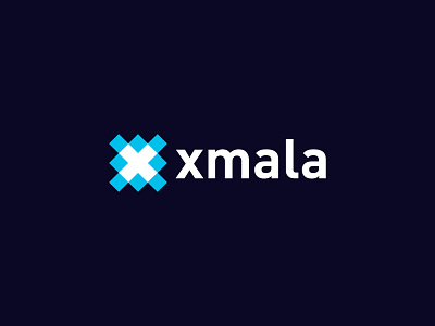 xmala logo brand coding creative letter logo mn logo modern software development logo startup tech technology x