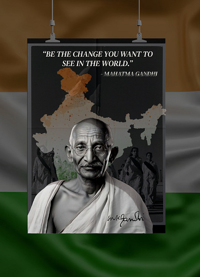 Father of Nation / Poster Design banner broucher design empowerment fonts graphic design historical history india magathma gandhi photoshop poster psd today typography women