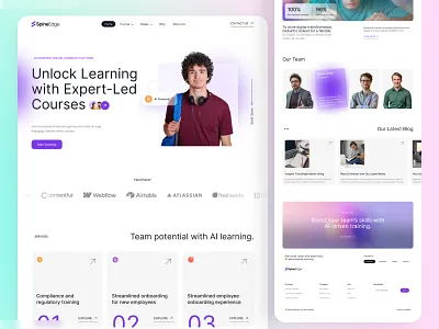 Edtech Website Design distance learning ed tech edtech edtech landing page edtech website design education education website educational platform edutech landing page elerning figma landing page design online learning website online lessons online school startup tech ui ux web design web platfrom