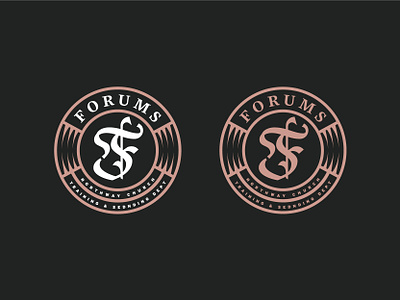 Forums Branding badge blackletter branding church design lettermark logo logo design seal typography vintage