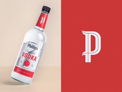 Phillips alcohol blackletter bottle branding distillery identity illustration label logotype minnesota monogram phillips rebrand schnapps spirits texture typography vector vodka