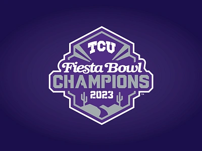 TCU HORNED FRONGS 2023 FIESTA BOWL CHAMPIONS - Logo Concept 2023 branding cfp college football concepts fiesta bowl frogs horned frogs matt harvey playoffs tcu