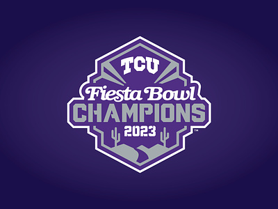 TCU HORNED FRONGS 2023 FIESTA BOWL CHAMPIONS - Logo Concept 2023 branding cfp college football concepts fiesta bowl frogs horned frogs matt harvey playoffs tcu