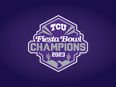 TCU HORNED FRONGS 2023 FIESTA BOWL CHAMPIONS - Logo Concept 2023 branding cfp college football concepts fiesta bowl frogs horned frogs matt harvey playoffs tcu