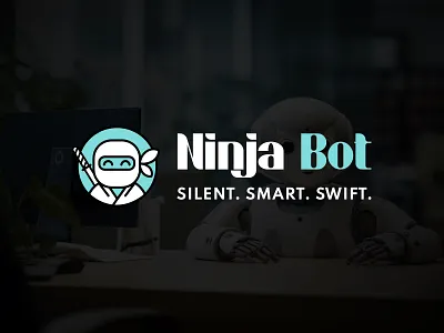 Ninja Bot awesome awesome logo bot branding design graphic design logo minimal ninja ninjabot