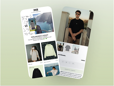 EVADE - Organic, Sustainable and Ecological clothing app branding clothing eco elementor fashion green minimal ui wordpress wordpress design