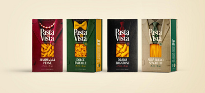 Pasta la Vista — Italian Pasta Packaging with Character branding design graphic design pasta la vista product