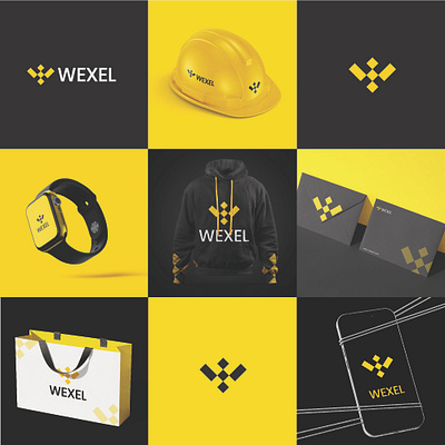 WEXEL – Premium Tech & Industrial Brand Identity Logo for Sale constructionlogo corporatelogo letter logo logo logo design logo designer minimal logo modernlogo techlogo text logo w wexel wexel logo