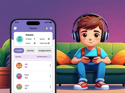 Taletree-Kids-Content-App-(UXUI-Case-Study) app design illustration kids app learn app mobile mobile app ui uiux ux