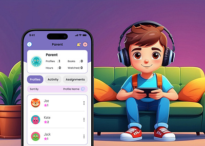 Taletree-Kids-Content-App-(UXUI-Case-Study) app design illustration kids app learn app mobile mobile app ui uiux ux