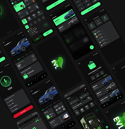 EV App UI Design charge electric electric vehicle ev mobile mobile app tesla ui ui design uiux ux