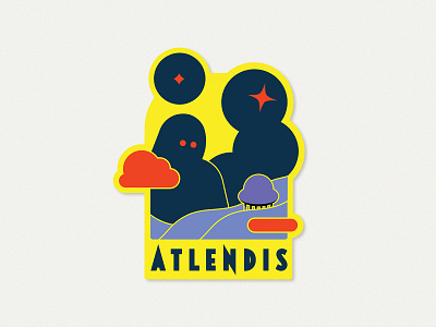 Atlendis: Badge I badge branding design illustration keychain logo