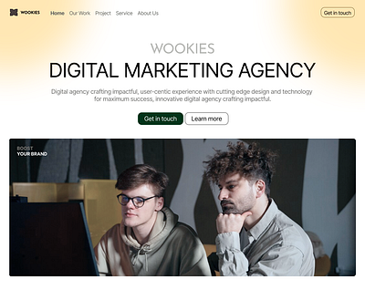 Modern Digital Marketing Agency Hero Section – Clean & Impactful agencywebsite cleanui digitalagency herosection landingpagedesign marketingdesign minimalui uxuidesign webdesigninspiration websitemockup