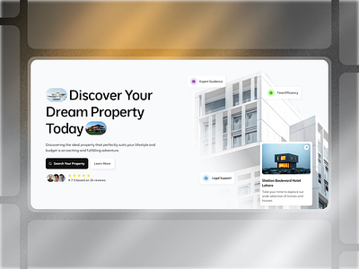 Framer Real Estate Hero Component - Framify Design branding design framer framer component library framer development framer hero component framer hero design framer hero section framer template framer templates framer website framify library hero design hero section hero section ui illustration logo ui web design