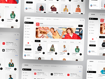 Fashion Ecommerce Website apparel clean clothing e commerce ecommerce fashion fashion website landing page marketplace marketplace ui marketplace webste online store shopping store streetwear style t shirt ui ux web