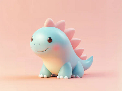 Cute 3D Pastel Dinosaur Design 3d 3d art 3d artist 3d cartoon 3d icon 3d image 3d model 3d modeling 3d object 3d rendering artist cartoon dino cartoon dinosaur dion dribbble dribbble artist free png render