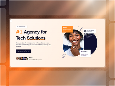 Framer Sales Agency Hero Component - Framify Design branding design framer framer component library framer development framer hero component framer hero design framer hero section framer template framer templates framer website framify library hero design hero section hero section ui illustration ui web design