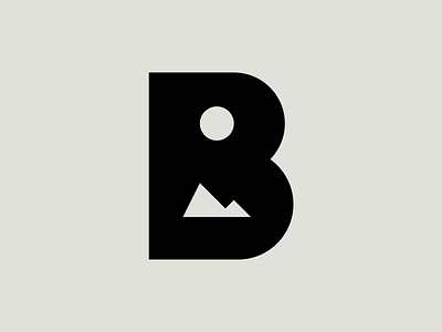 B Mark b b logo branding design graphic design icon icons identity illustration letter b logo mark moon mountains sun type typography