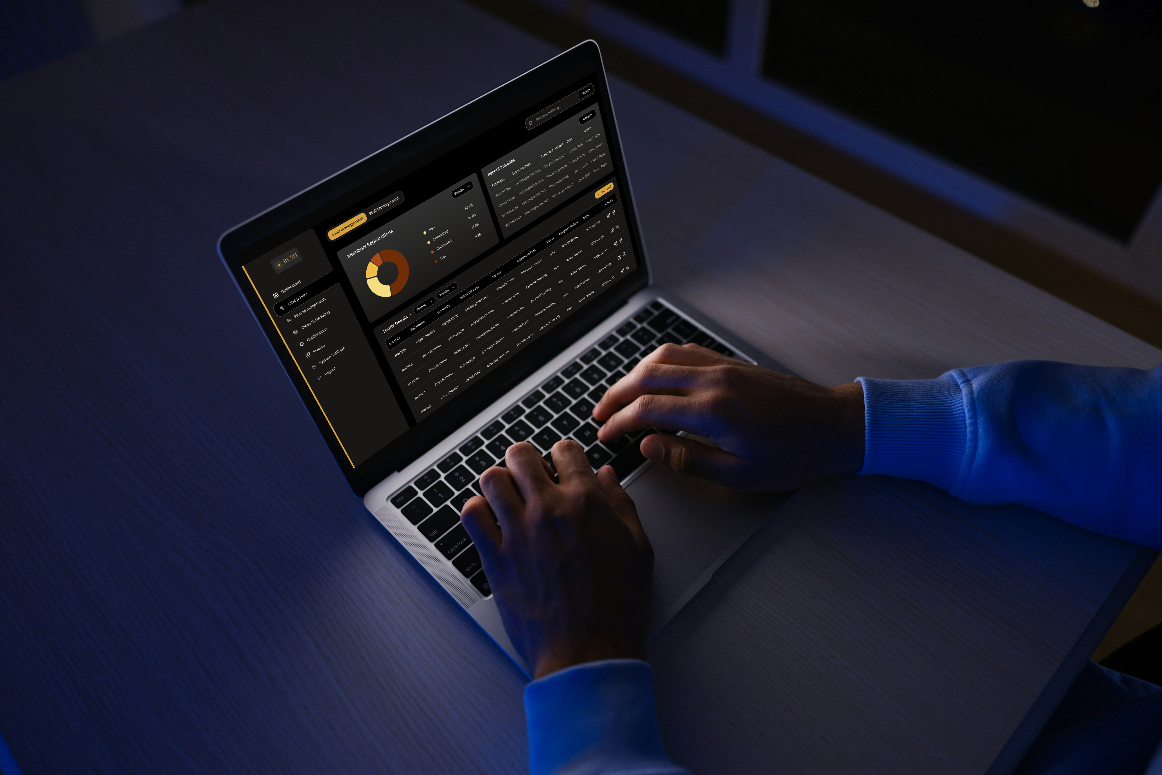 Gym Admin Panel 3d admin admin panel animation branding dark design graphic design gym illustration latest logo motion graphics new trending ui ux