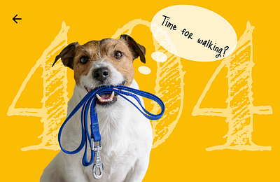404 Page for walking dog website 404page design dribbble rebound ui ux