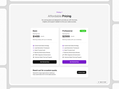 Framer Pricing Component - Framify Design design framer framer component library framer development framer template framer templates framer website framify library illustration pricing pricing section pricing table ui web design