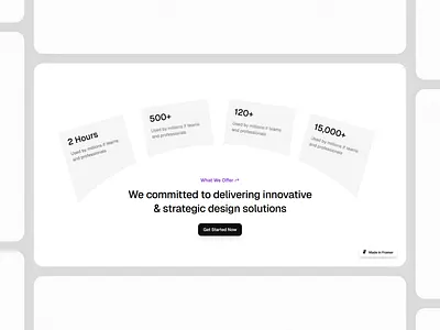 Framer Stats Component - Framify Design framer framer component library framer development framer template framer templates framer website illustration metric sections stats