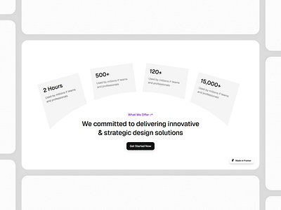 Framer Stats Component - Framify Design framer framer component library framer development framer template framer templates framer website illustration metric sections stats