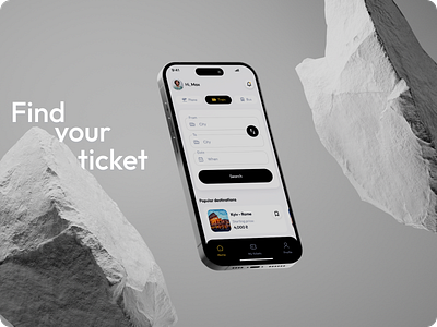 Train Ticket Booking App – Mobile UI app design mobile mobileapp search ticket ui web