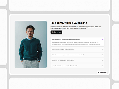 Framer FAQ Component - Framify Design design faq framer framer component library framer development framer template framer templates framer website web design