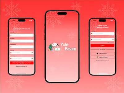 Yule Beam android app christmas figma ios light ui ux