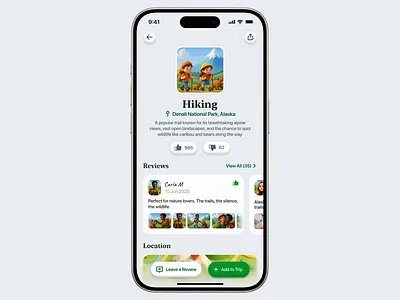 Trip Review Photos Preview interaction ios app mobile design photos product design review slide touist tour travel travel app trip