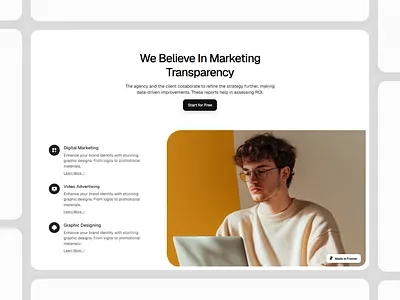 Framer Feature Component - Framify Design design feature feature section framer framer component library framer development framer template framer templates framer website web design