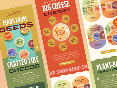 Seeductive Foods – Onboarding Email Design bold bright cheese eat email campaign email design email marketing email marketing design email template email templates food klaviyo onboarding onboarding email plant based responsive email small business