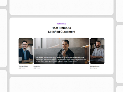 Framer Testimonial Component - Framify Design design framer framer component library framer development framer template framer templates framer website testimonial testimonial section web design