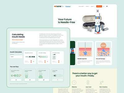 InsuJet: Intuitive Insulin Delivery Transition clean colors digitalhealth healthapp healthcare healthtech interactiondesign medapp medicaldesign medicaldevice website