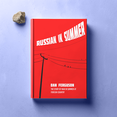 Book Cover design "Russian In Summer" book cover book cover design branding cover design design graphic design illustration minimalist minimalist cover design