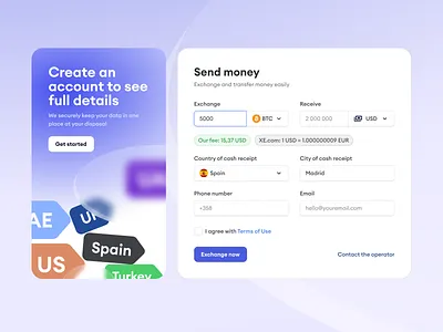 Crypto excange platform - UI for Worldcash app 3d app product design ui ux web web app web ui webdesign
